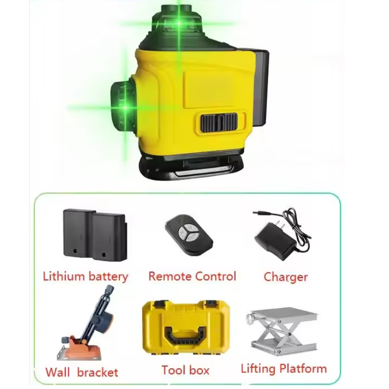 Building Automatic Radiation 360 Air Section Laser Level Set 16lines Indoor Self Leveling Rotary Lasers Level For Drill Machine