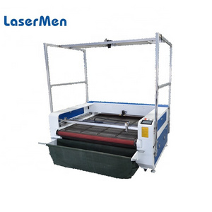 Automatic Printed pattern leather textile fabric laser cutting machine price with CCD camera function LM-1610