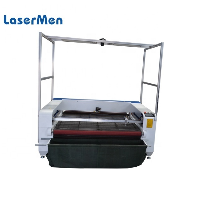 Automatic Printed pattern leather textile fabric laser cutting machine price with CCD camera function LM-1610