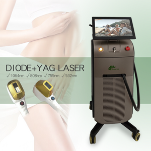 Diode Laser Hair Removal Q Switched Nd Yag Laser Tattoo Removal 2 in 1 Multi function 4 Wave Beauty Equipment