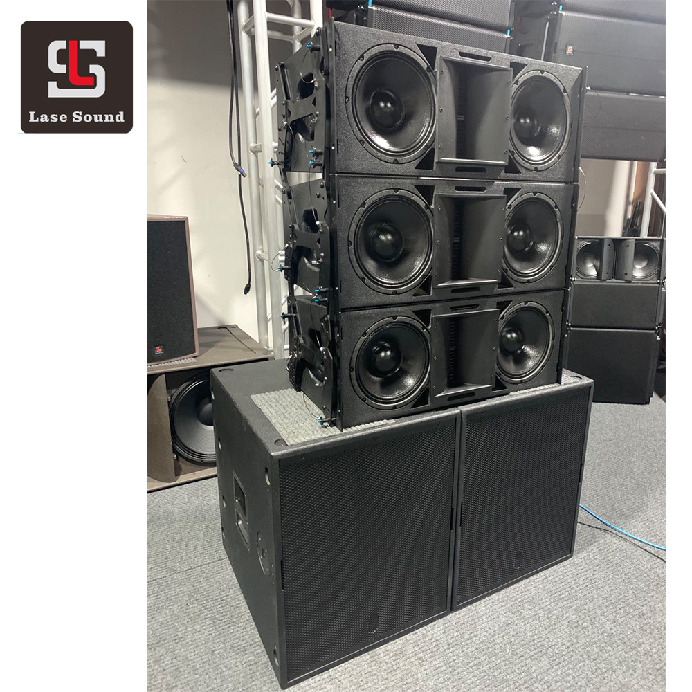 Professional High Quality Audio Powered Outdoor Line Array active DJ Speaker 1200W Wooden Sound System for Concerts