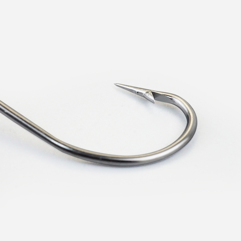 Custom 31022 Long Bent Shank Open Ring Stainless Steel Eel Hooks Fishing Cod Lure Hook