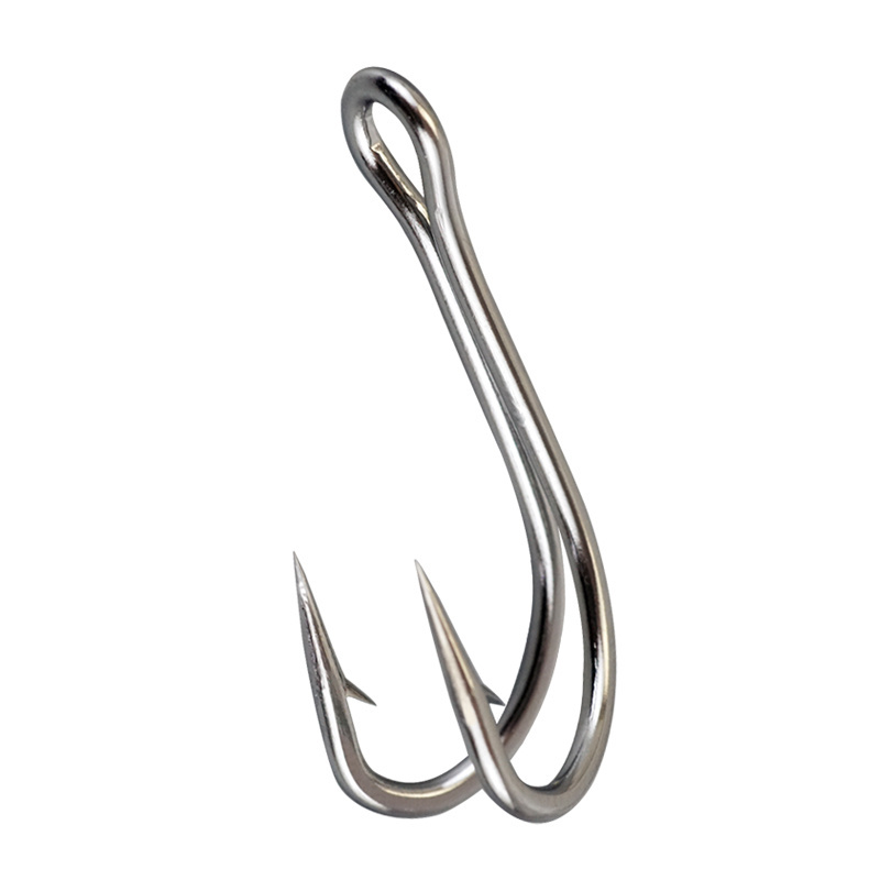 Custom Stainless Steel 7897 Fishing Hooks Frog Soft Lure Chicken Claw Double Anchor Hook