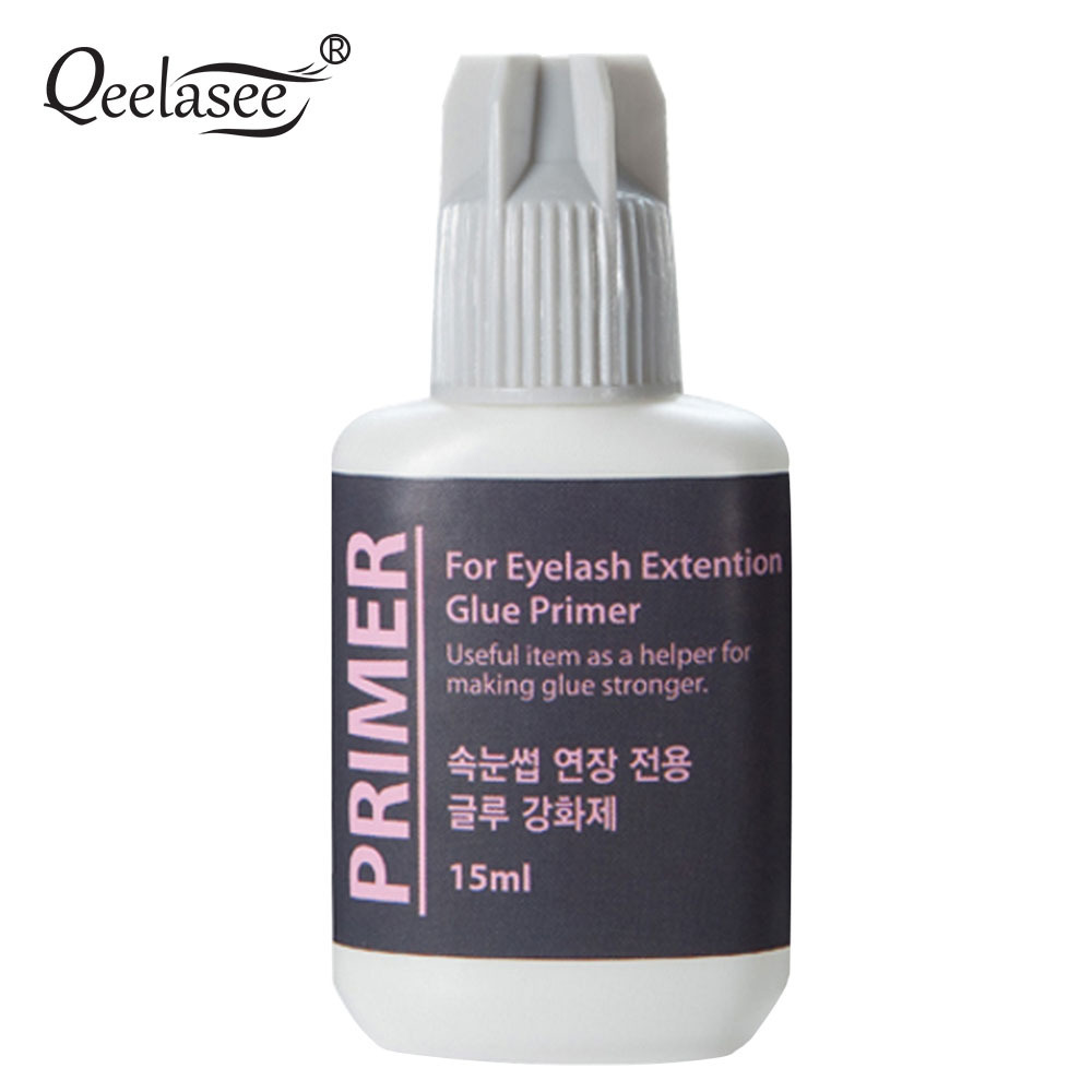 Qeelasee oem 15ml improve glue bonding korea eyelash extension glue primer