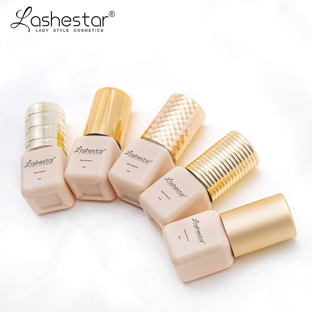 Lashestar Brand Waterproof Extension Eyelash Glue Custom Private Label Best Eyelash Extension Glue Strong Adhesive Eyelash Glue