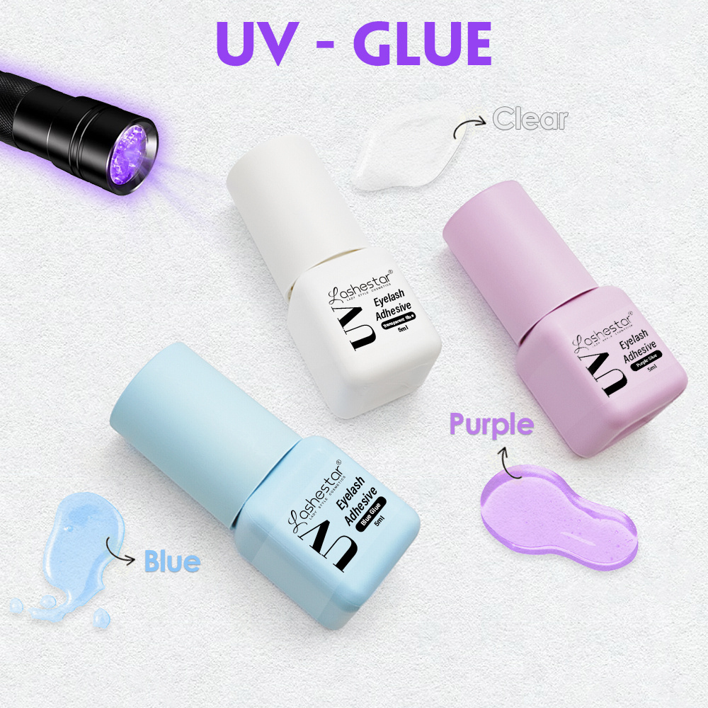 Lashestar eyelash extensions glue uv light lash glue uv eyelash sensitive led uv lash extension glue