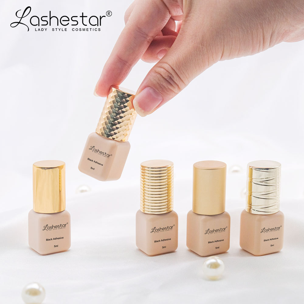 Lashestar 0.5 Second Waterproof Eyelash Extension Glue Custom Lash Glue For Eyelash Extension Black Clear Korea Eyelash Glue