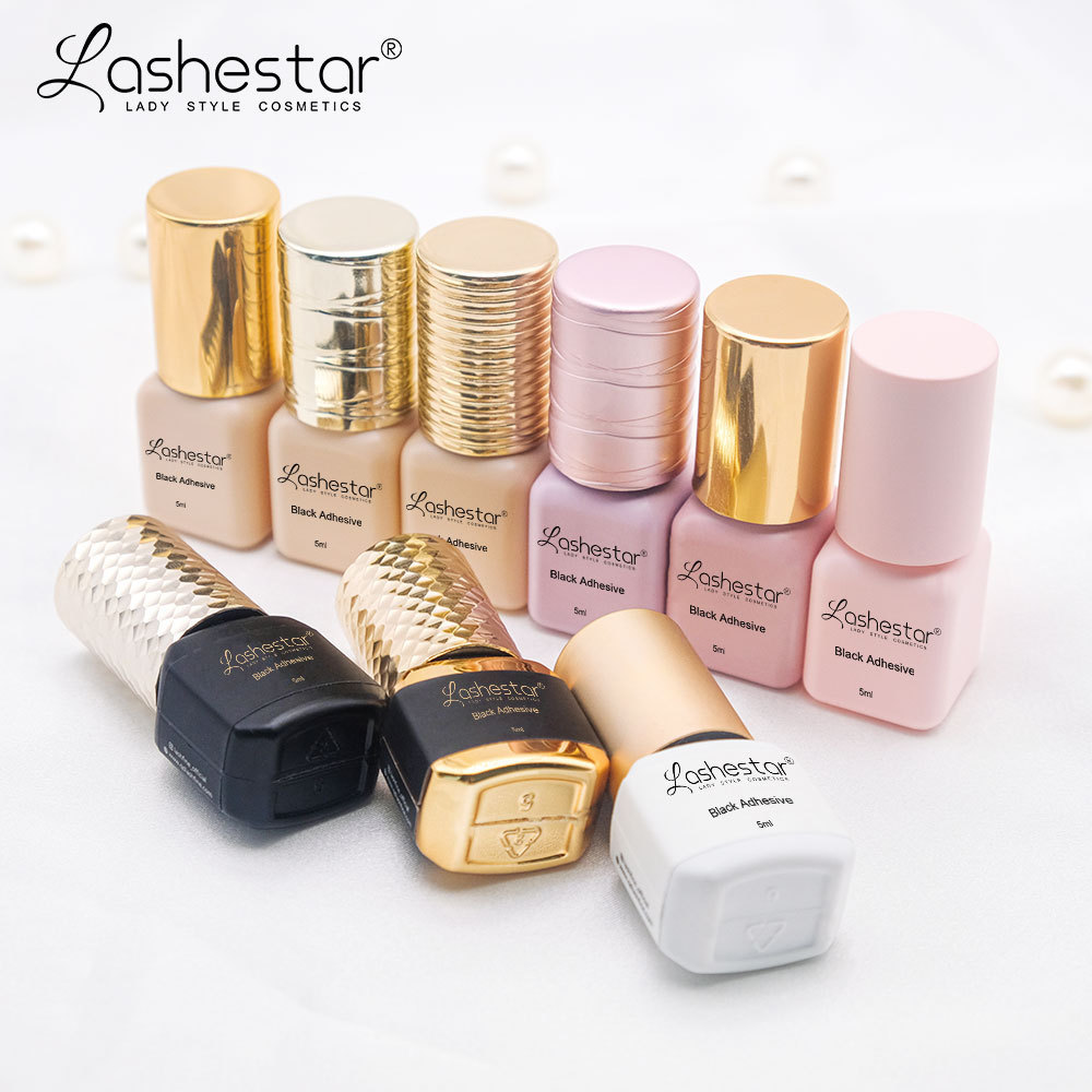 Lashestar 0.5 Second Waterproof Eyelash Extension Glue Custom Lash Glue For Eyelash Extension Black Clear Korea Eyelash Glue