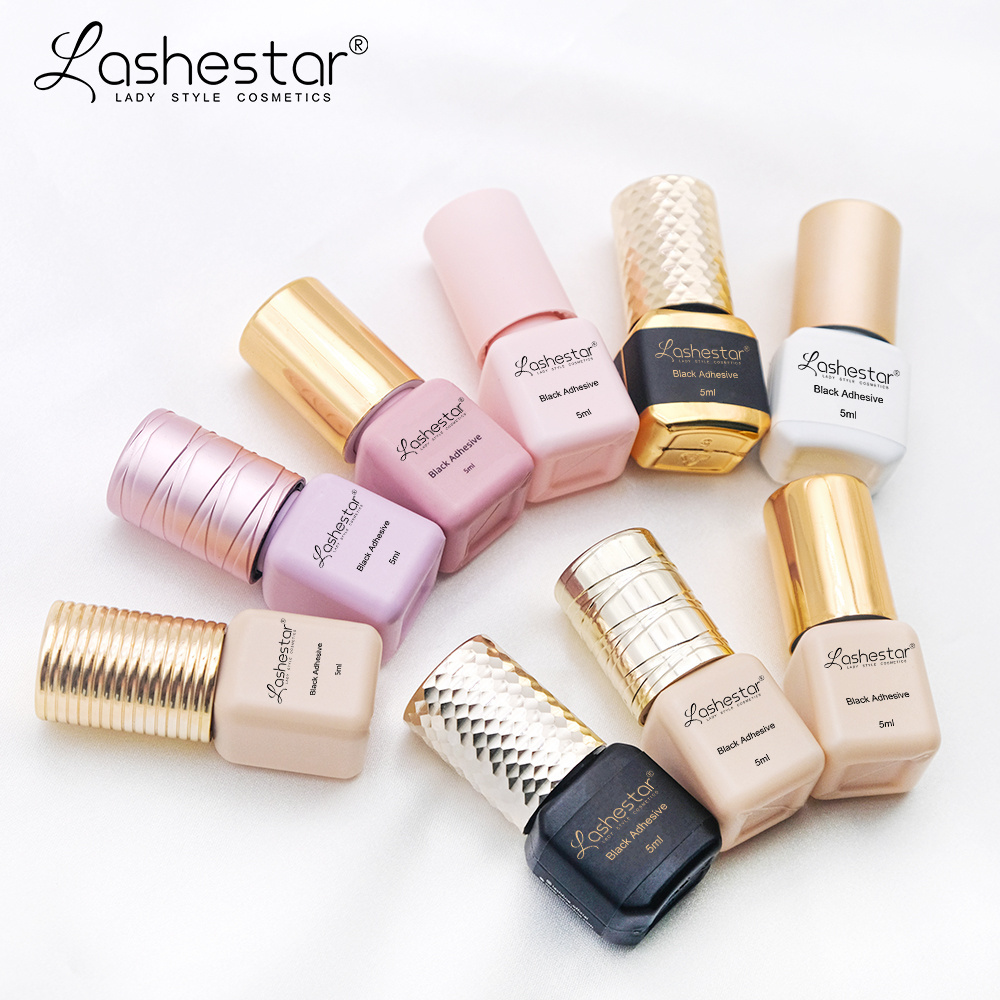 Lashestar 0.5 Second Waterproof Eyelash Extension Glue Custom Lash Glue For Eyelash Extension Black Clear Korea Eyelash Glue