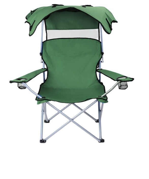 Outdoor Sunshade Folding Camping Chair Canopy SPF 50+ Sun Protection Fishing beach chair with canopy and handrail