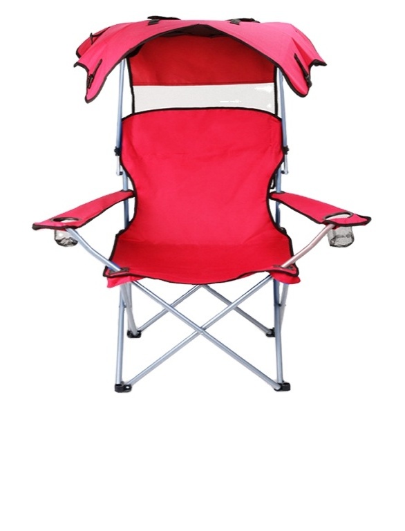 Outdoor Sunshade Folding Camping Chair Canopy SPF 50+ Sun Protection Fishing beach chair with canopy and handrail