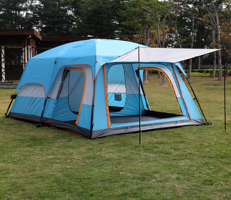 Good quality Extra Large Tent Two room outdoor camping tents 4 8 persons family tent