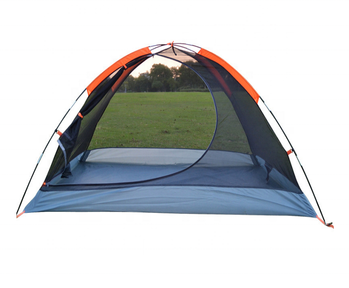 two people 210T ripstop polyester fabric waterproof double layers fiberglass pole waterproof  camping tent