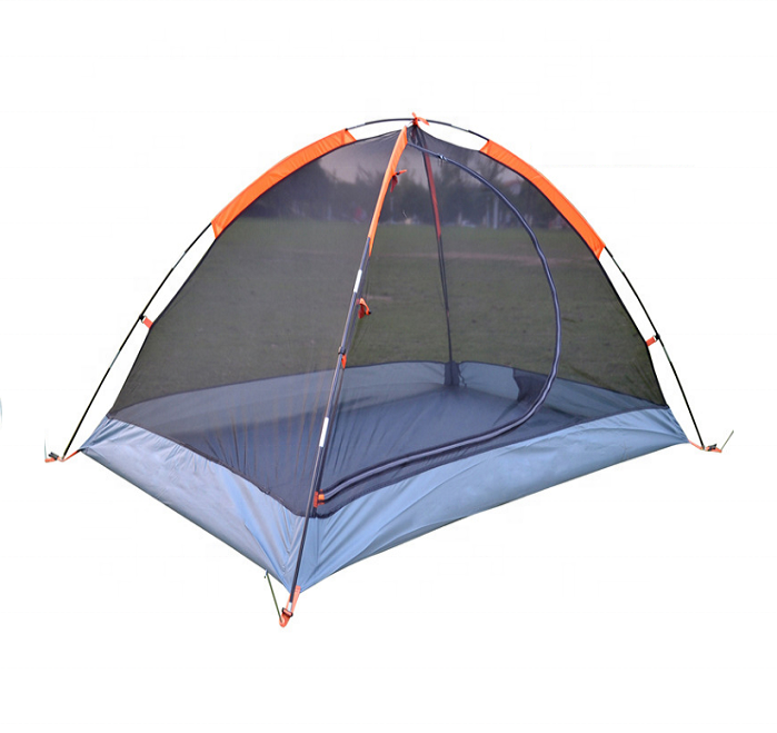 two people 210T ripstop polyester fabric waterproof double layers fiberglass pole waterproof  camping tent