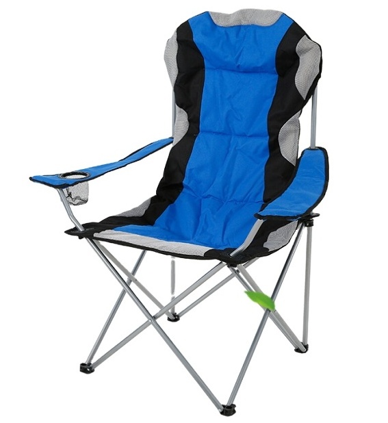 factory folding  Padded Arm Camping Cup Holders High Back Support Heavy People Adults Support Oversized Folding Camping Chair