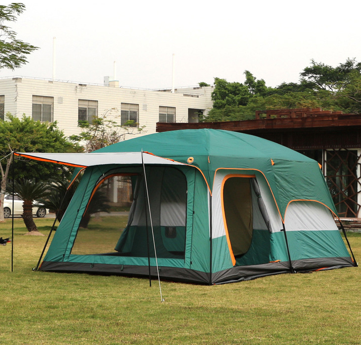 Good quality Extra Large Tent Two room outdoor camping tents 4 8 persons family tent