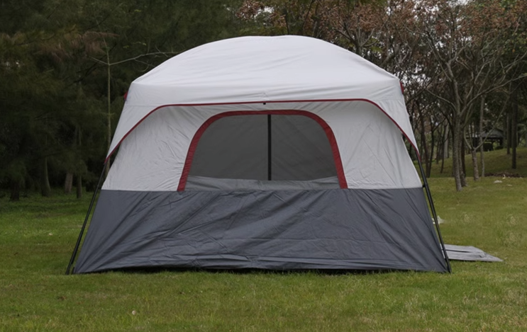 5-8 Person Tent for Camping Extra Large Portable Cabin Huge Tent, Waterproof Windproof 1 Living Room and 2 Bedroom 181''Length T