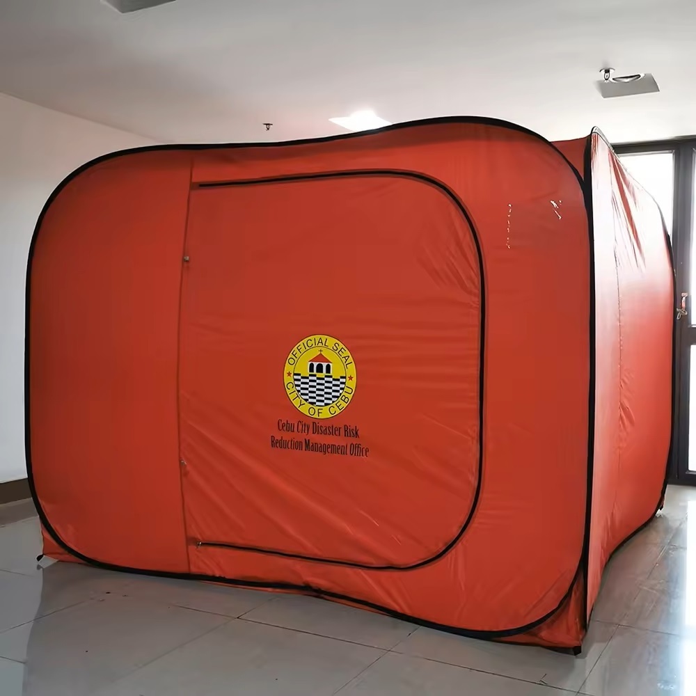 good quality High Quality POP UP Family Relief Tent Emergency Survival Shelter Isolation Tents Folding Disaster Cube Tent