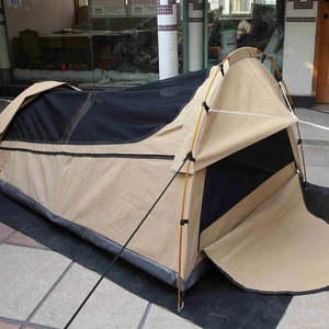 Top quality single waterproof canvas camping swag tent