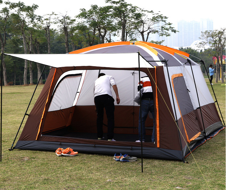 Good quality Extra Large Tent Two room outdoor camping tents 4 8 persons family tent