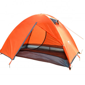 two people 210T ripstop polyester fabric waterproof double layers fiberglass pole waterproof  camping tent