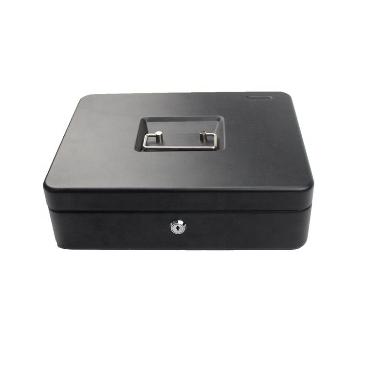 Metal Money Portable Cash Box Drawer With Key Lock