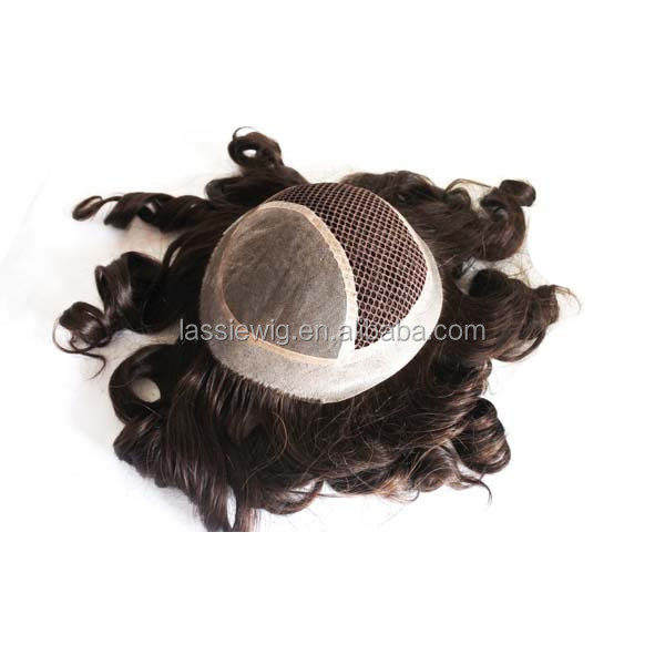 Superior high quality factory supplied fishnet hair piece women toupee