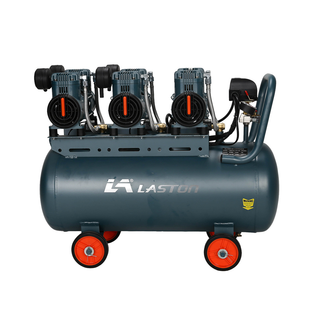 Low noise 70 liters tank 3.1hp piston auto-drain construction used small air compressors oil free for hospital and clinic