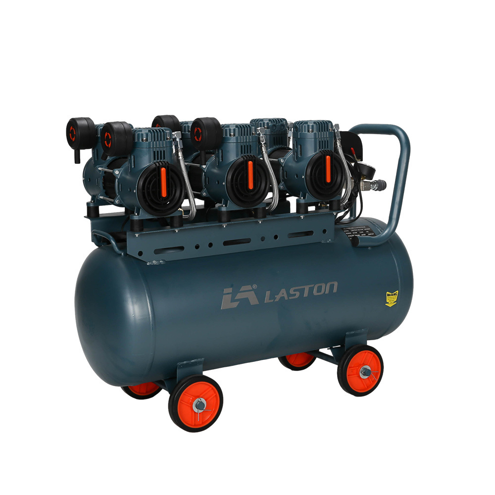 Low noise 70 liters tank 3.1hp piston auto-drain construction used small air compressors oil free for hospital and clinic