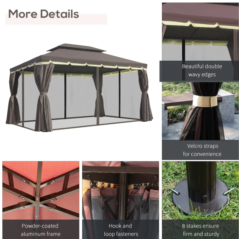 Commercial  Luxury Outdoor Garden Entrance Patio Tent Canopy Gazebos