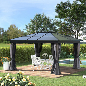 UV-resistant Double Roof Hardtop Gazebo Canopy Pavilion Tent manufacturer offers wtought iron gazebo