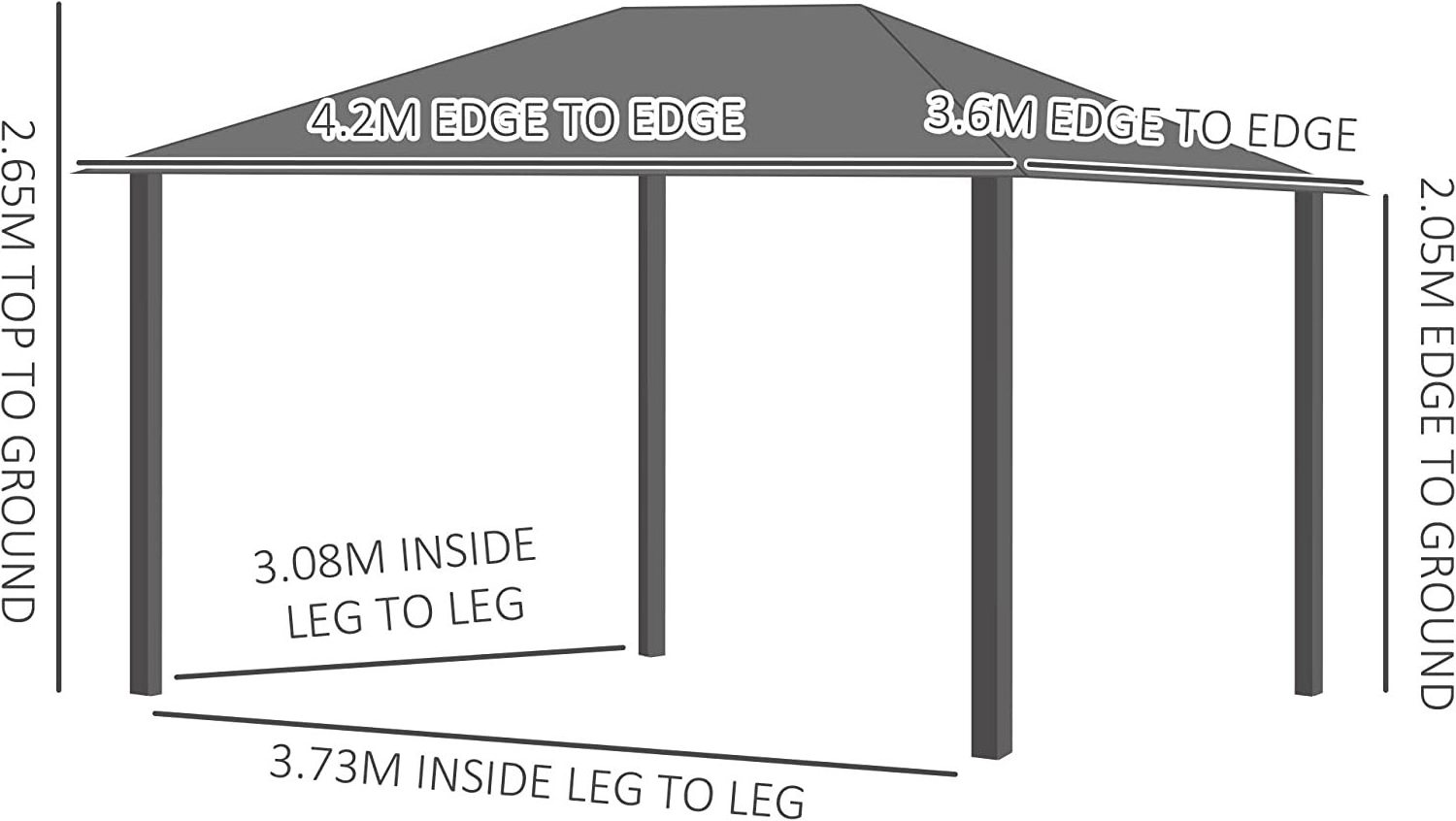 UV-resistant Double Roof Hardtop Gazebo Canopy Pavilion Tent manufacturer offers wtought iron gazebo