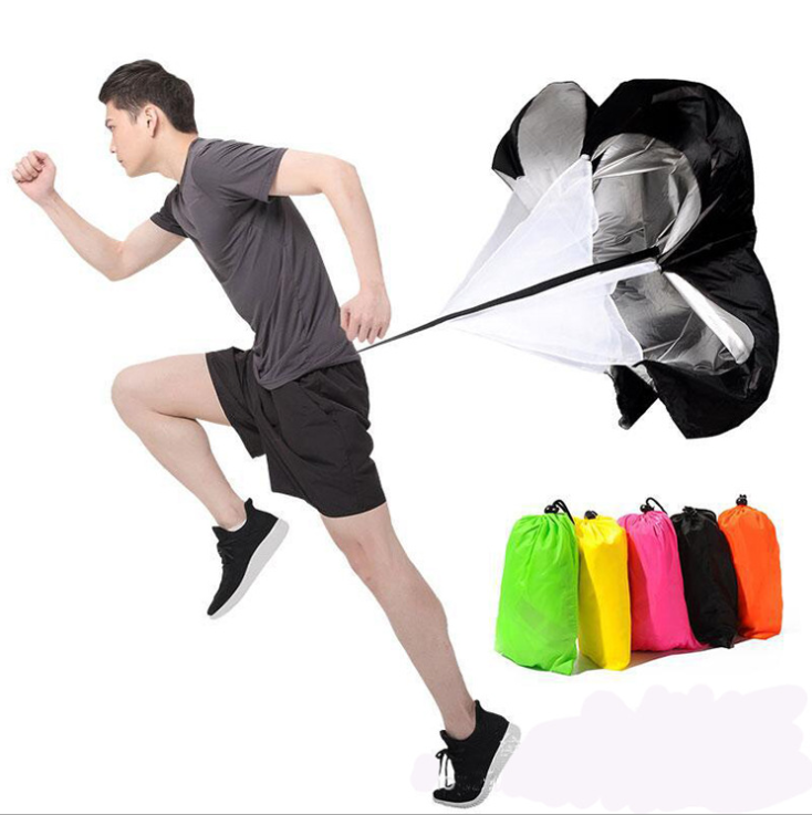 Running Speed Chute Resistance Parachute 56 inch Running Umbrella Training Sprint Power Soccer Trainer for Runner, Football