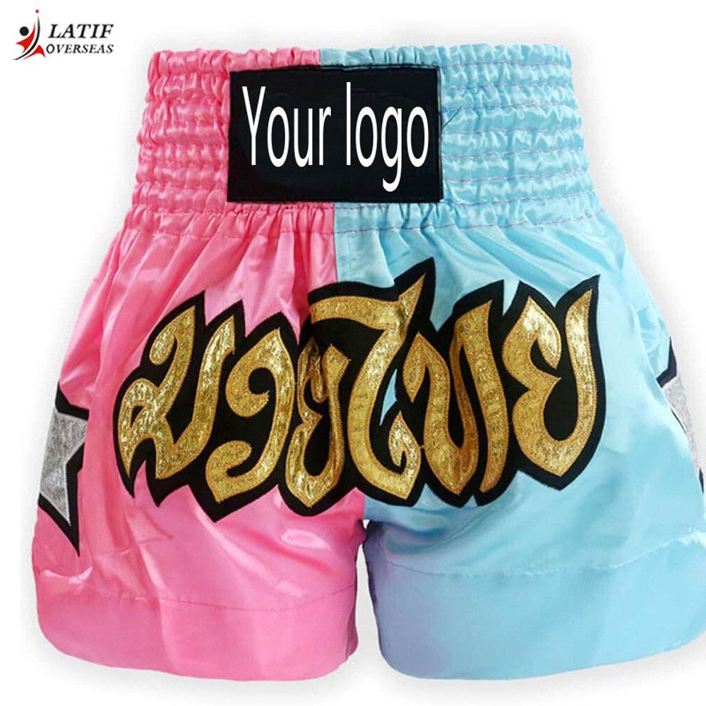 Customize men's and women's Muay Thai shorts MMA fitness boxing taekwondo shorts Two Color Design