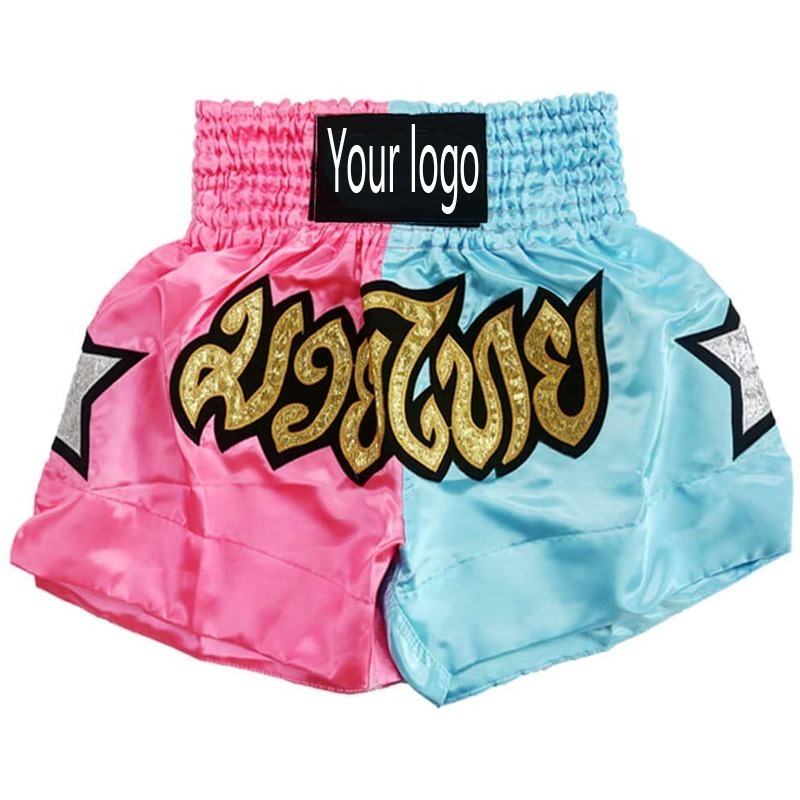 Customize men's and women's Muay Thai shorts MMA fitness boxing taekwondo shorts Two Color Design