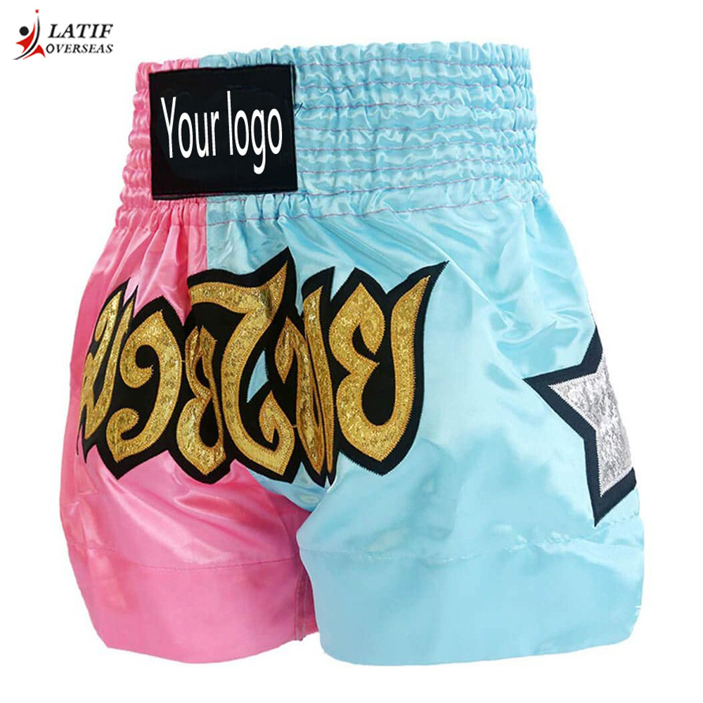 Customize men's and women's Muay Thai shorts MMA fitness boxing taekwondo shorts Two Color Design