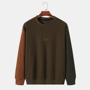 ODM Cotton Blank Crewneck Sweatshirts Original Materials Sweater Men's Embroidery Logo O Neck Shirt