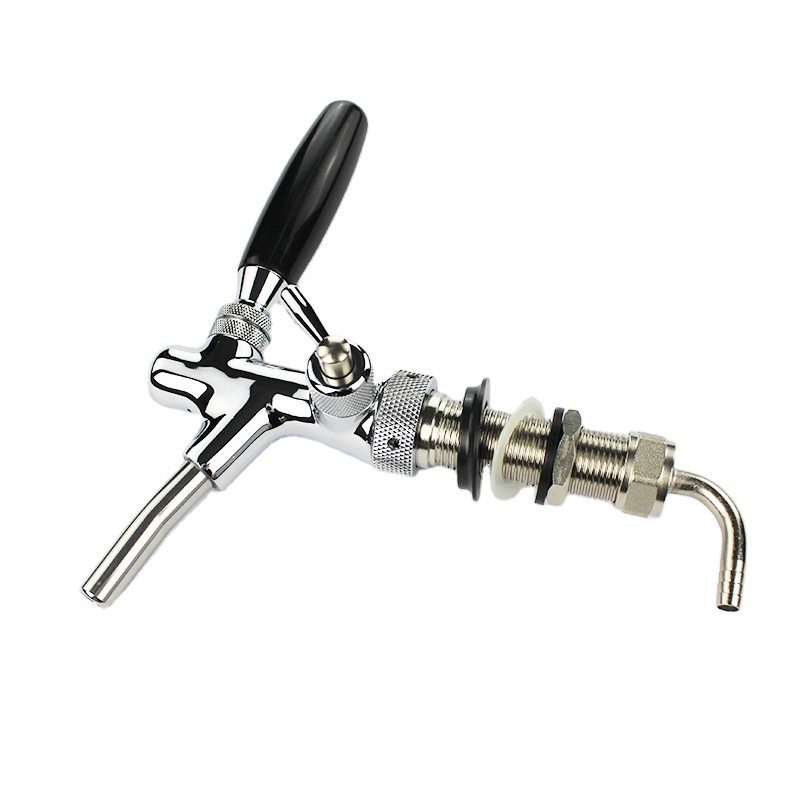 Factory price Adjustable Draft Beer Keg Tap, Chrome Plated Beer Keg Faucet with 4 inch  Shank for Homebrew Beer Kegging