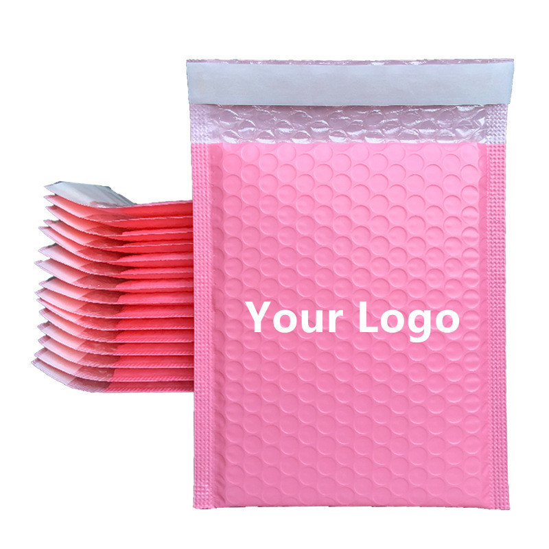 Free Sample Pink Envelope Padded Mailing Bag Padded Envelopes Packaging Bubble Mailer Bag for Shipping