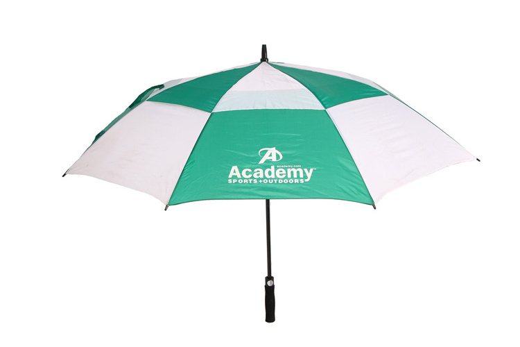 Promotional 30 Inch Double Canopy Funny Two Color Golf Umbrella with Own Your Logo