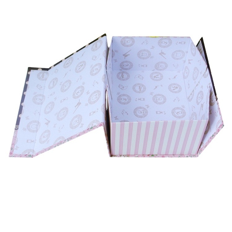 Eco custom made collapsible magnetic gift packaging storage paper gift box with flip lid