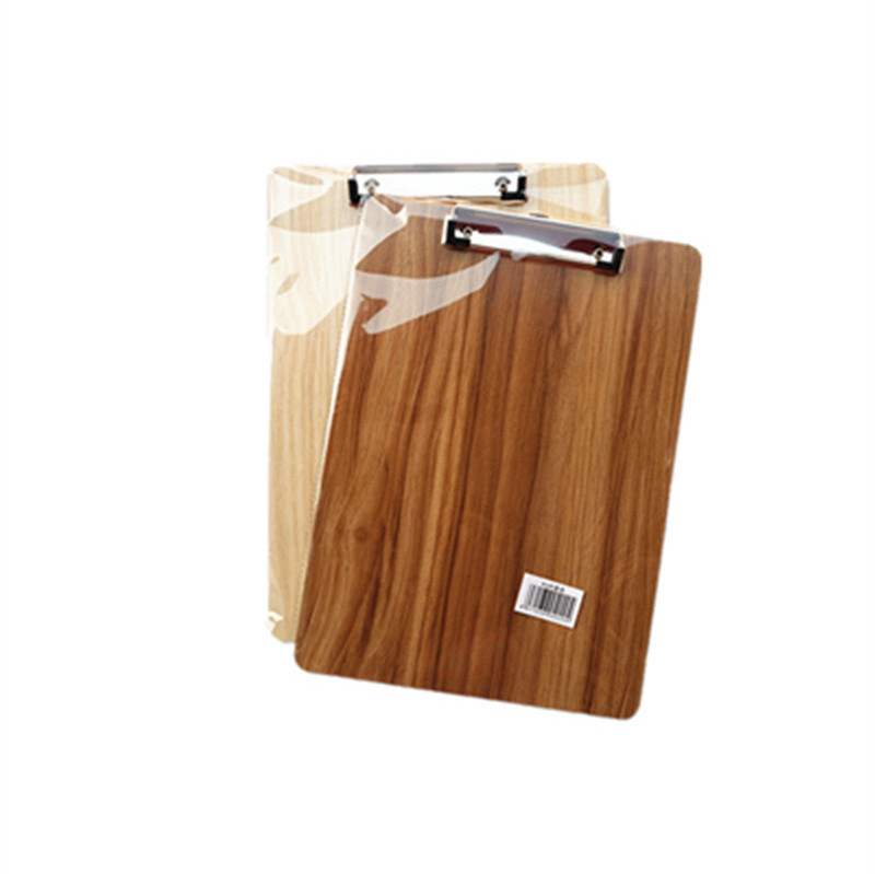 Eco Friendly Custom Your Own Logo Printed a4 Wood Clipboard with Stainless Steel Clip