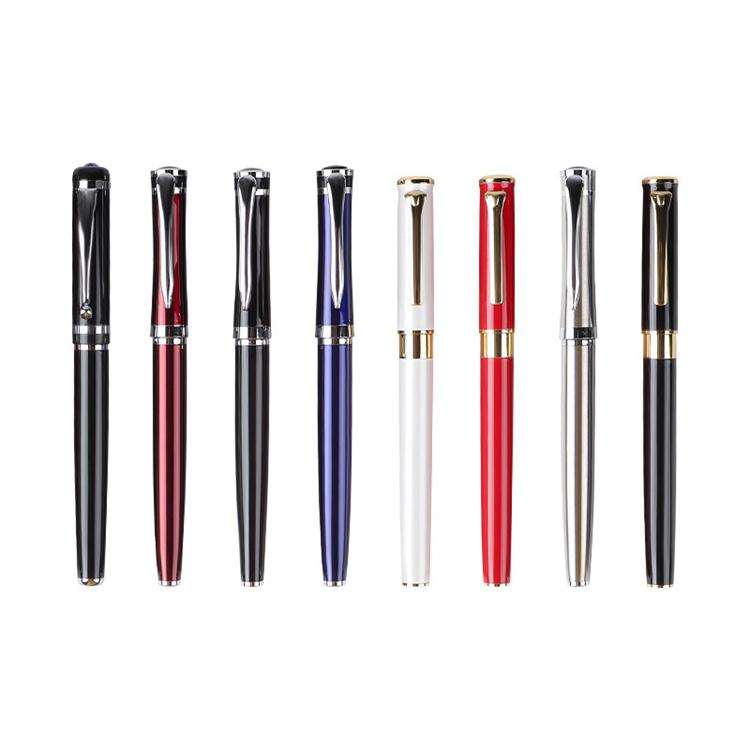 Promotional Advertising Stainless Steel Metallic Roller Signing Ball Pen