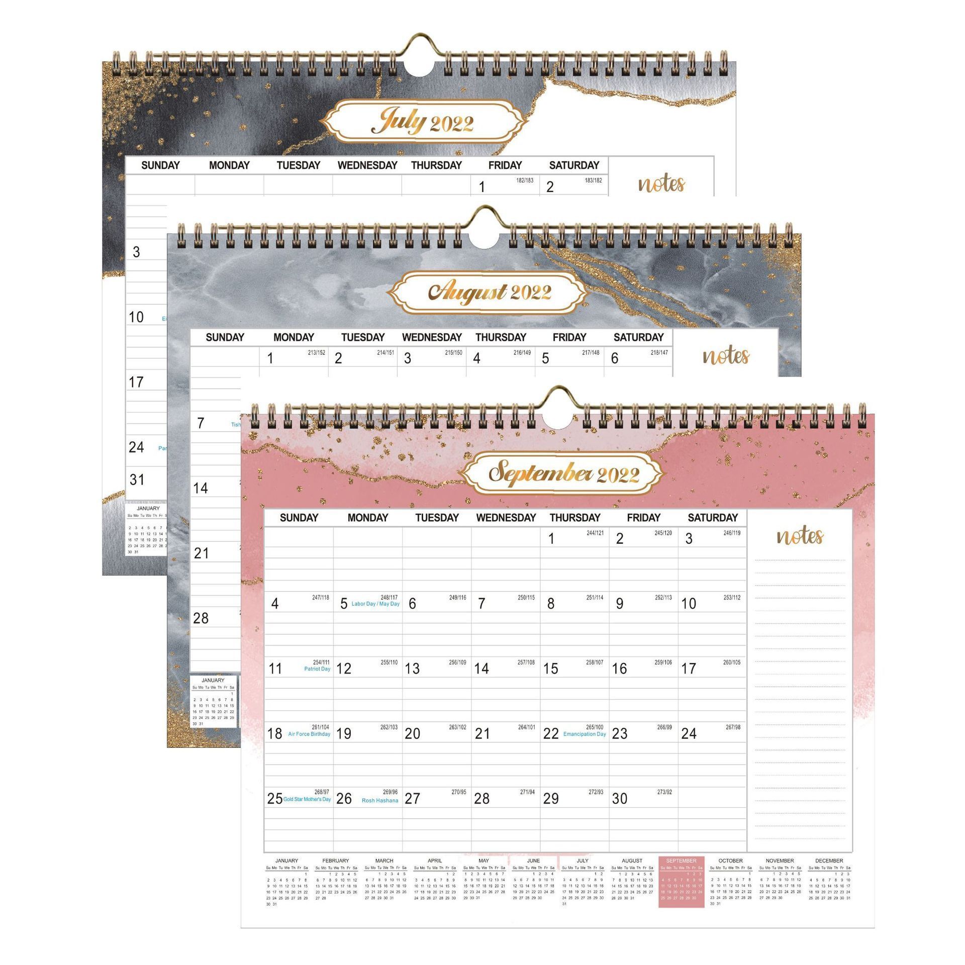 Wholesale Promotion Custom Printing Spiral 365 Days Wall Calendar For Home School Office