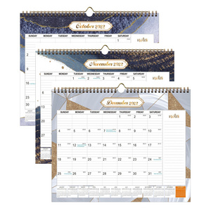 Wholesale Promotion Custom Printing Spiral 365 Days Wall Calendar For Home School Office