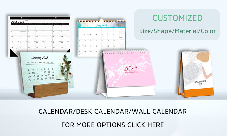 2024 New Arrival Custom Full Color Printing Folding Paper Desktop Calendar Desk Table Digital Monthly Calendar