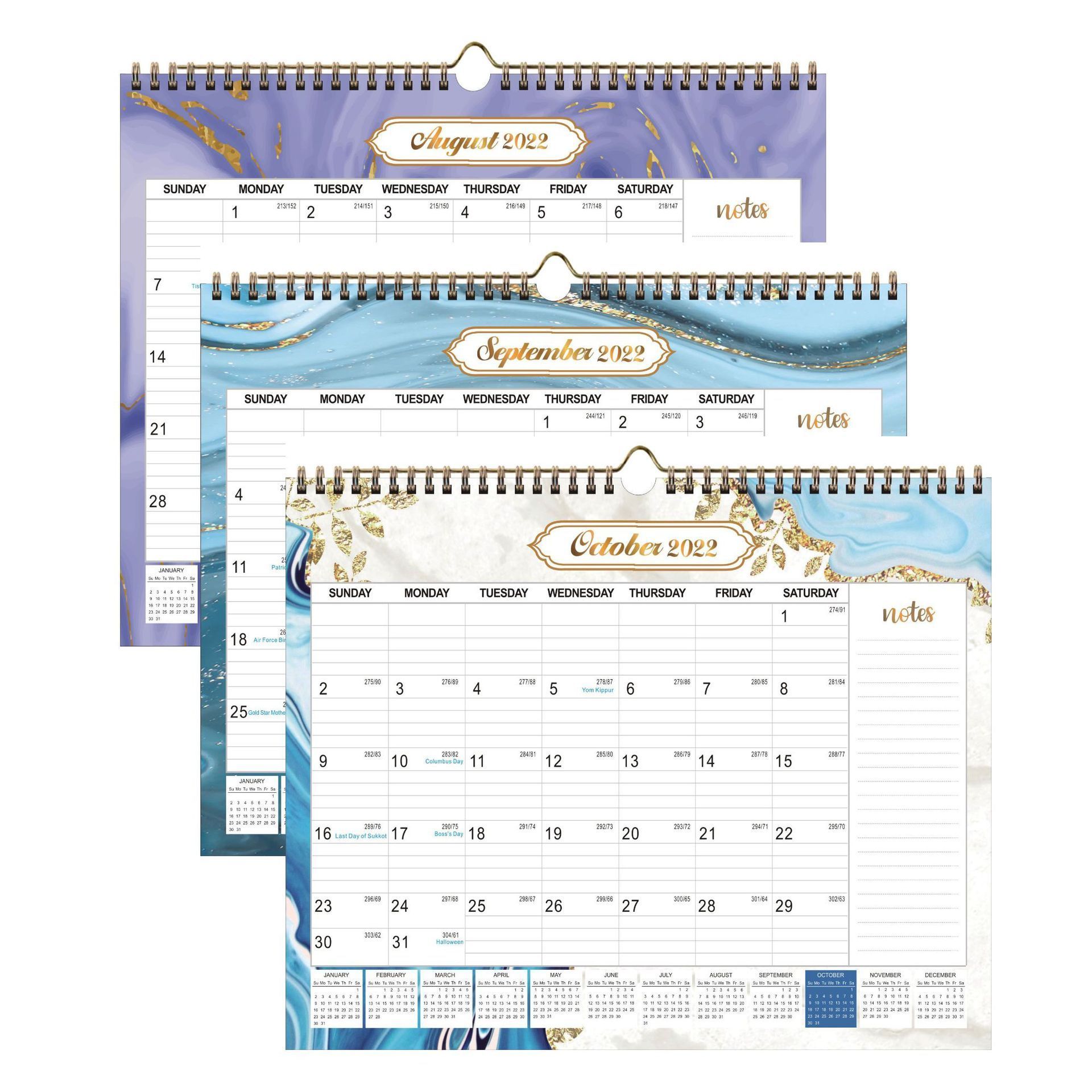 Wholesale Promotion Custom Printing Spiral 365 Days Wall Calendar For Home School Office