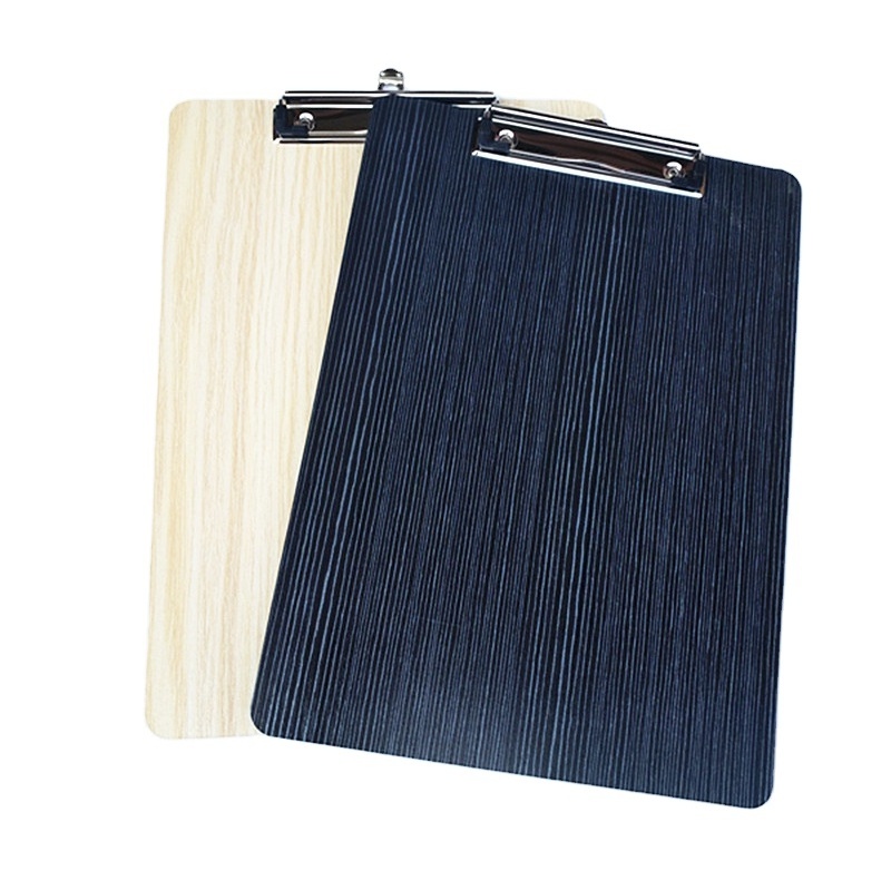 Eco Friendly Custom Your Own Logo Printed a4 Wood Clipboard with Stainless Steel Clip