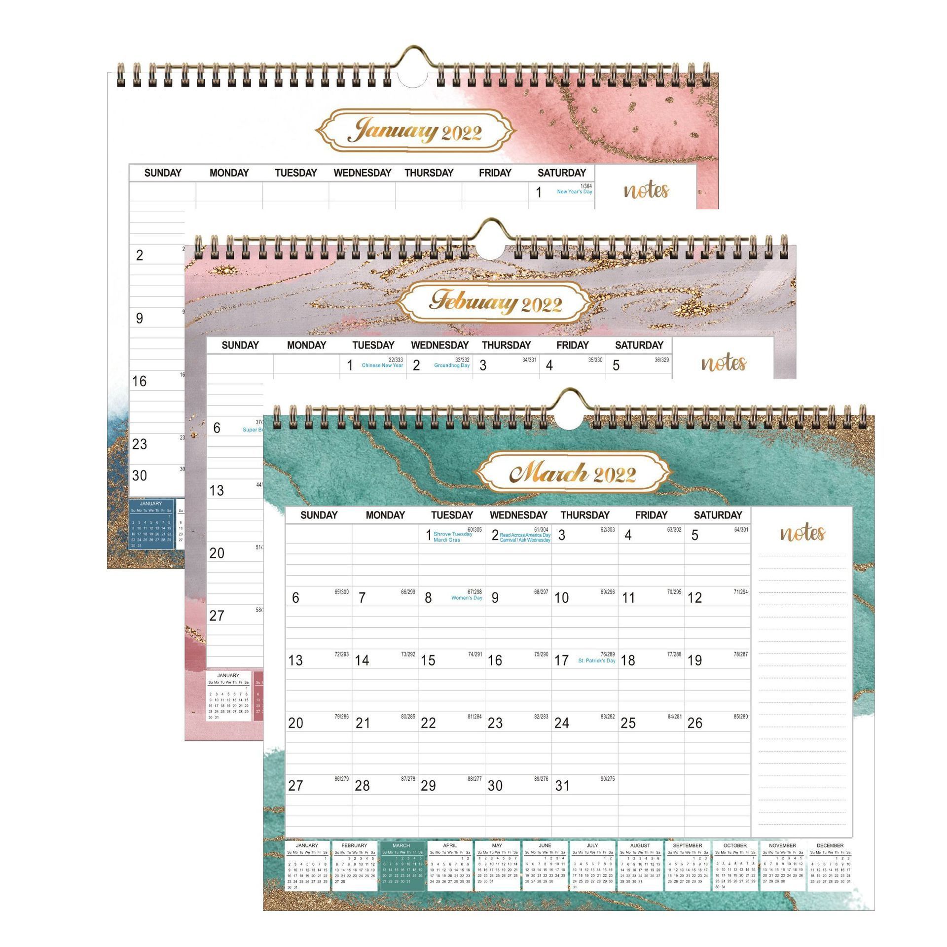 Wholesale Promotion Custom Printing Spiral 365 Days Wall Calendar For Home School Office