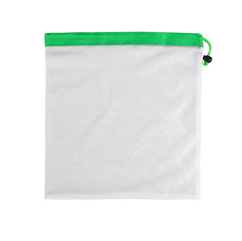 Eco Friendly Reusable Lemon Vegetables Net Polyester Mesh Bag for Shopping Grocery